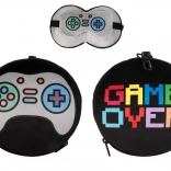 coussin de voyage avec masque let's play