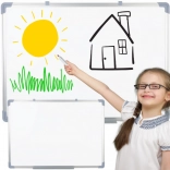 Tableau blanc magnétique effaçable à sec 90 × 60 cm