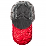 Chancelière d’hiver luxueuse avec fourrure New Baby, noire