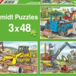 Puzzle SCHMIDT sur le chantier 3×48 pièces