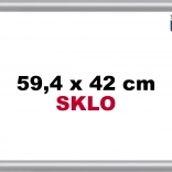 Cadre en plastique pour puzzles A2 argenté