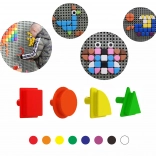 Masterkidz chevilles géométriques pour tableaux STEM, 8 couleurs, 256 pcs