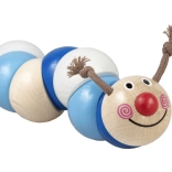 Detoa chenille en bois - bleue