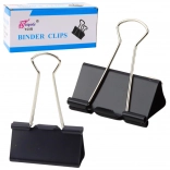Clips de bureau universels noirs 51 mm, lot de 12
