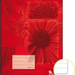 Cahier A4 ligné avec marge Fleurs rouges 40 feuilles