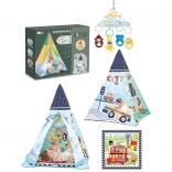 Tente ludique pour enfants avec tapis 85 x 85 x 112 cm