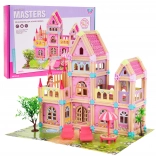 Maison de princesses en bois avec blocs et accessoires