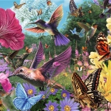 Trefl Puzzle Premium Plus Tea Time – jardin des colibris, 1000 pièces