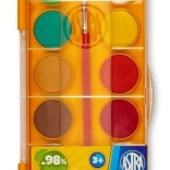 Aquarelles Astra, 12 couleurs, Ø 23,5 mm, avec pinceau