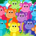 ENJOY puzzle singes arc-en-ciel – 1000 pièces