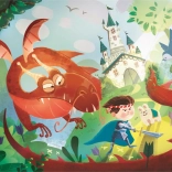 Clementoni Puzzle Dragon et chevalier 180 pièces