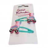 Barrettes pour cheveux avec motif patins à glace pour petites princesses