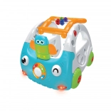 Trotteur d’activité 3-en-1 pour enfants – petite voiture bleue