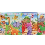 Livre de coloriage dinosaures avec autocollants