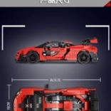 Kit de construction voiture de sport orange 1372 pièces