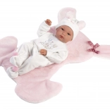 Poupée réaliste Nouveau-Né fille avec corps en vinyle complet 35 cm