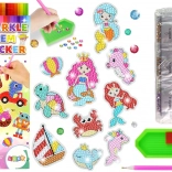 Autocollants en Broderie de Diamants Monde Marin Animaux Mosaïque