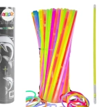 Bracelets fluorescents 100 pcs - nombreuses couleurs, brillent dans le noir
