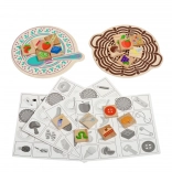 Jeu éducatif en bois COMESTIBLE × NON COMESTIBLE de LUCY & LEO, 56 pièces avec modèles