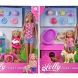 Steffi et Evi avec des animaux