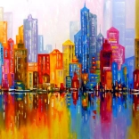 Puzzle Ville Arc-en-ciel 1000 pièces ENJOY