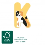 Small foot lettre en bois K