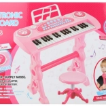 Piano rose pour enfants avec adaptateur