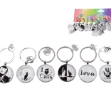 Porte-clés Vie de chat rond