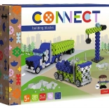Jeu de construction Klocki Connect 3‑en‑1 – camion et zone de chantier L