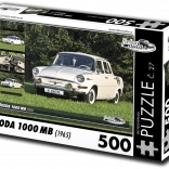 Puzzle RETRO-AUTA Škoda 1000 MB (1965) 500 pièces