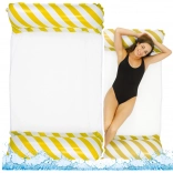 Hamac flottant gonflable blanc-jaune 120×70 cm
