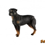Figurine en plastique de chien Rottweiler 8cm