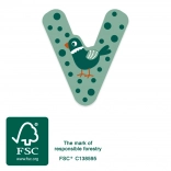 small foot lettre en bois V