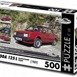 Puzzle RETRO-AUTA Škoda 125 L volant à droite 500 pièces