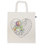 Sac en coton à colorier – cœur