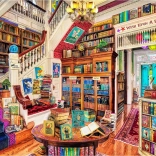 WOODEN CITY Puzzle en bois Vœux à la librairie 2-en-1, 4000 pièces