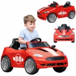 EVO voiture électrique cabriolet pour enfants avec lumières et sons, rouge