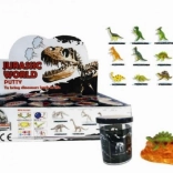 Slime avec dinosaures 80 g en gobelet, assortiment d’espèces