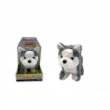 chien husky en peluche à piles avec marche et aboiements
