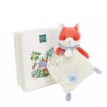 Coffret cadeau Renard en peluche Romarin avec hochet