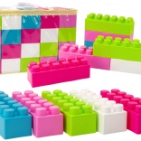 Grandes briques de construction allongées dans un sac, colorées, 20 pièces