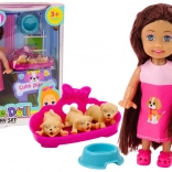 Mini poupée Robe à cheveux longs Tanière des trois chiens