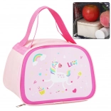Sac isotherme pour déjeuner avec licorne rose 23cm