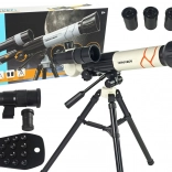 Télescope scientifique éducatif avec support de téléphone blanc