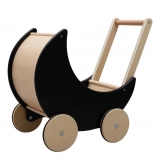 Poussette et trotteur en bois 2-en-1 Montessori BABY MIX noir