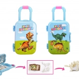 Squelette de dinosaure dans une mallette