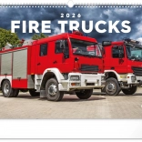 Calendrier mural Camions de pompiers 2026