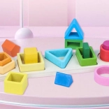 Puzzle d’encastrement en bois pour enfants 29,5 × 6,5 × 1 cm