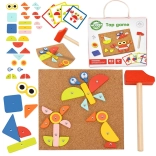 Woopie Green Jouet en liège avec marteau