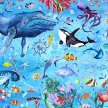 Puzzle Profonde mer bleue 1000 pièces ENJOY